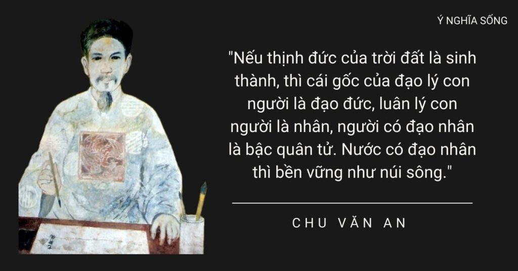 Chu Văn An dạy học trò về Đạo Nhân.