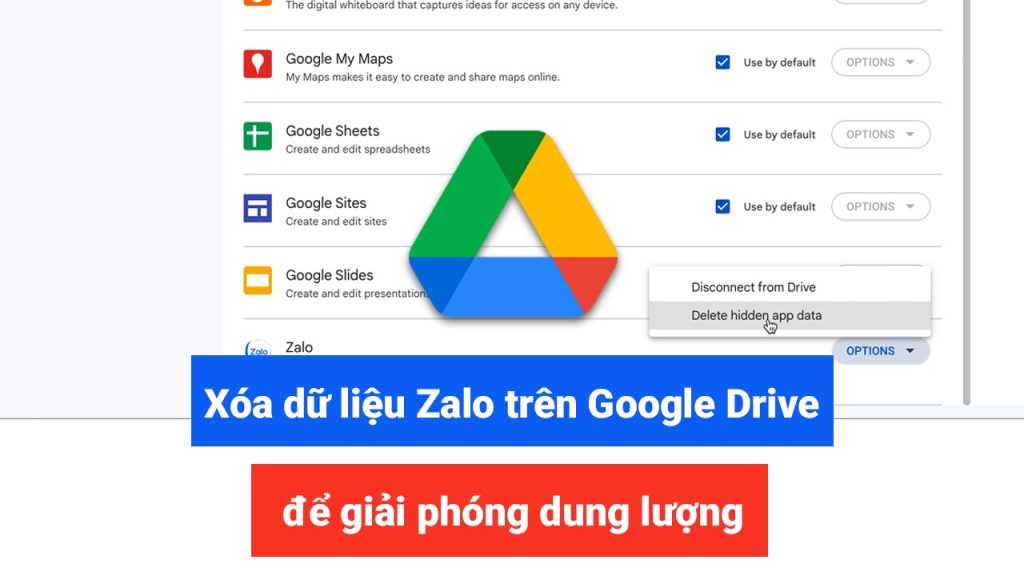 Cách xóa dữ liệu Zalo trên Google Drive để giải phóng dung lượng
