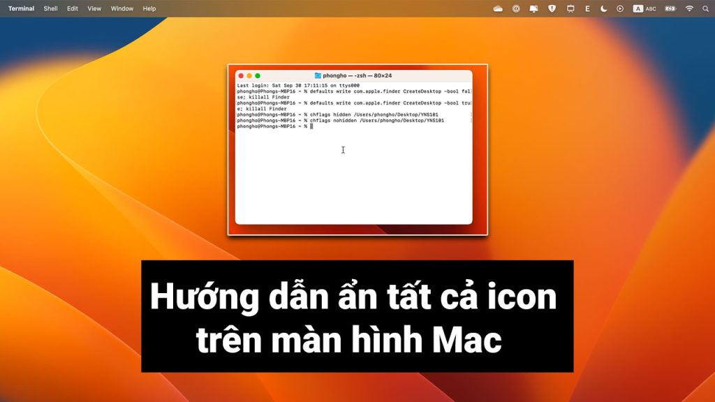 Hướng dẫn ẩn tất cả icon trên màn hình Mac